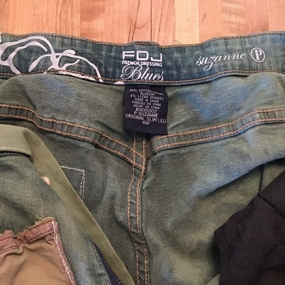 Boho up-cycled tiered patchwork overdyed jean / cotton distressed maxi skirt M/L - Picture 9 of 9